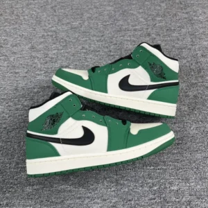 AIR JORDAN 1, "DT" - "852542-301"AJ1 Mid White Green Toes