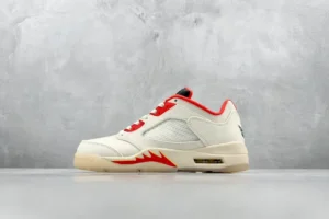 AIR JORDAN 5, " 5A " -  " DD2240-100 " AJ5 White and Red Tear Joy!