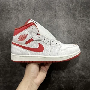 AIR JORDAN 1, "DT" -  "FJ3458-160"Air Jordan AJ1 Mid mid top white and red