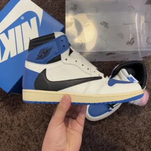 AIR JORDAN 1, "FK" - "DH3227-105"Travis Scott x Fragment xAir Jordan 1 High OG SP”Military Blue”