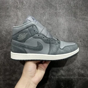 AIR JORDAN 1, "DT" -  "FJ3448-001"Air Jordan AJ1 Mid mid cut smoke gray