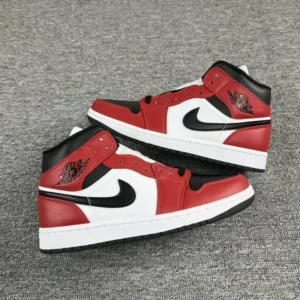 AIR JORDAN 1, "DT" -  "554724-069"AJ1 Mid Black, White, and Red