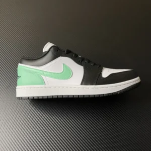 AIR JORDAN 1, " DT " -  " 553558-131 " AJ1 low cut white, black, and green!