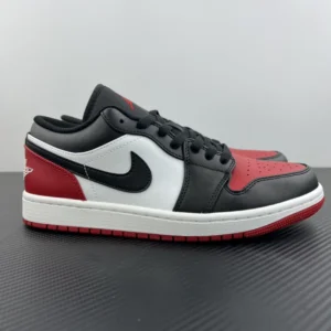 AIR JORDAN 1, " DT " -  " 553558-161 " AJ1 low cut black and red toes!