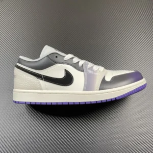 AIR JORDAN 1, " DT " -  " HF5759-101 " AJ1 Low Help White Black Purple!