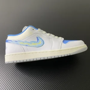 AIR JORDAN 1, " DT " -  " FJ7219-441 " AJ1 low cut white blue flame!