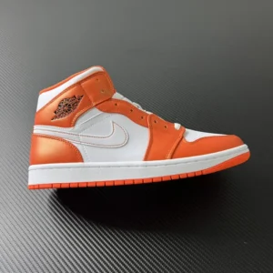 AIR JORDAN 1, "DT" -  "DM3531-800"AJ1 Mid White Orange Button Crush