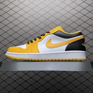 AIR JORDAN 1, " DT " -  " 553558-701 " AJ1 low cut black, white, and yellow!