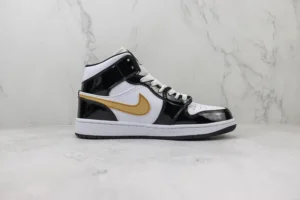 AIR JORDAN 1, "DT" - "852542-007"Aj1Mid black and white gold
