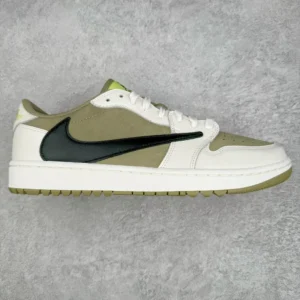 AIR JORDAN 1, "FK" - "FZ3124-200" Travis Scott x Air Jordan AJ1 Low Golf “Olive” TS6.0