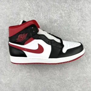 AIR JORDAN 1, "DT" -  "554724-122"Air Jordan 1 Mid “Metallic Red” White Black Red