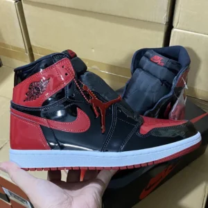 AIR JORDAN 1, "LJR" - "555088-063"  lordan Air Jordan 1 retro high og “patent bred”