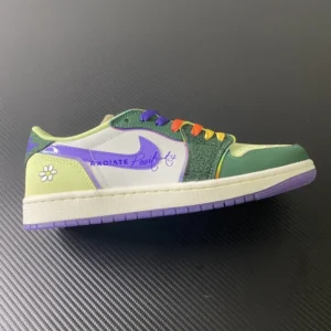 AIR JORDAN 1, "DT" - "FD9665-351"AJ1 Low Charity Green Purple!