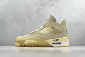AIR JORDAN 4, "KZ" -  "CV9388-100"OFF-WHITE x Jordan Air Jordan 4″Sail”