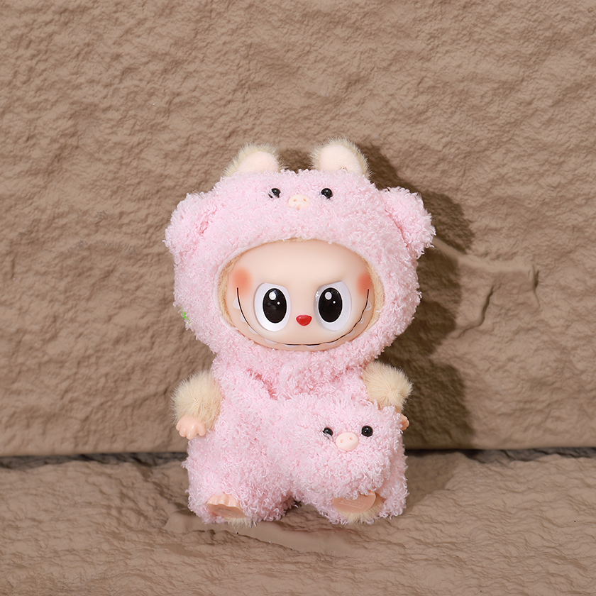 Plush Doll Pink Pig Labubu Pendant