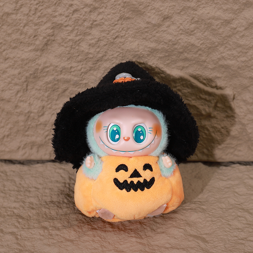 Plush Doll Pumpkin Black Hat Labubu Pendant