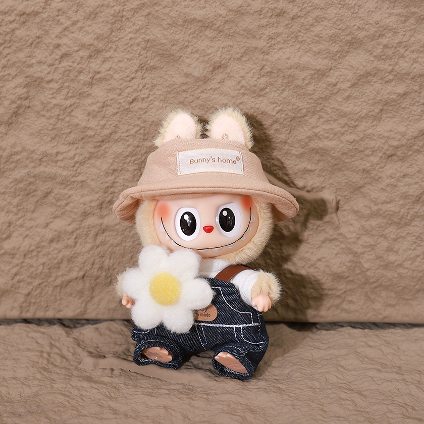 Plush Doll Cowboy overalls Labubu Pendant