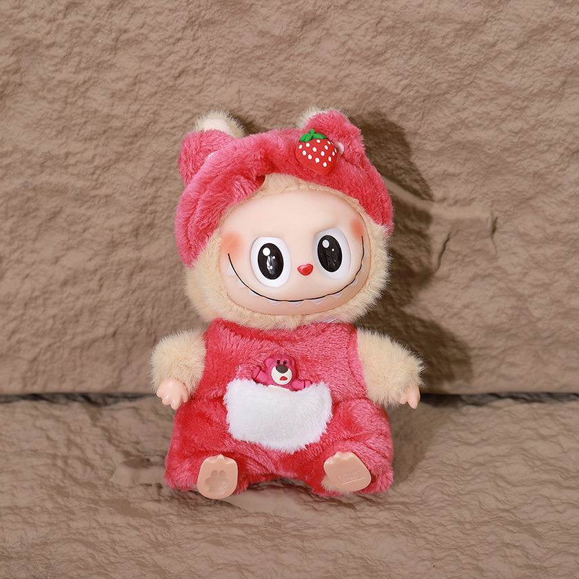 Plush Doll Strawberry Bear Labubu Pendant
